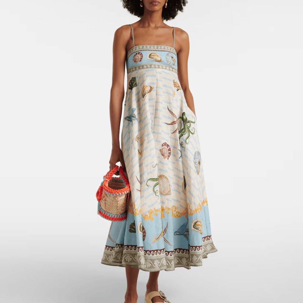 Alémais Bath House linen maxi dress